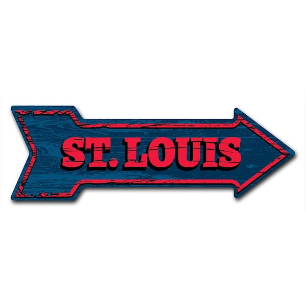 St. Louis Arrow Decal Funny Home Decor 24in Wide